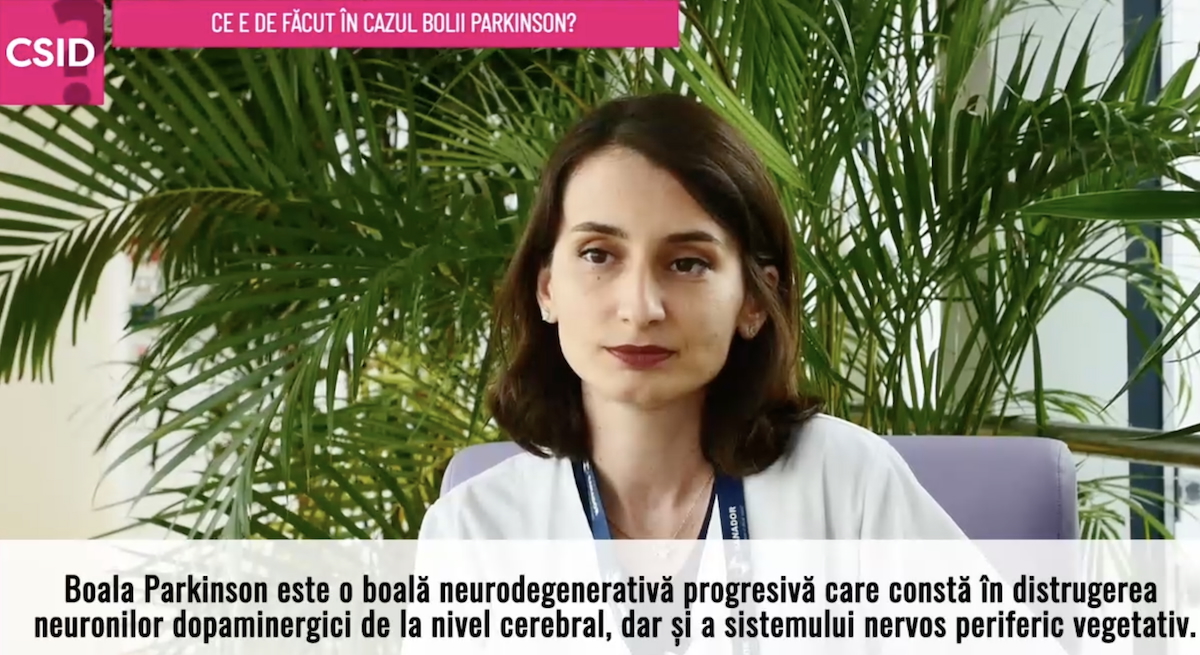 Dr. Iulia Petre, medic neurolog, într-un interviu în publicația "Ce se întâmplă, doctore?", vorbind despre boala Parkinson