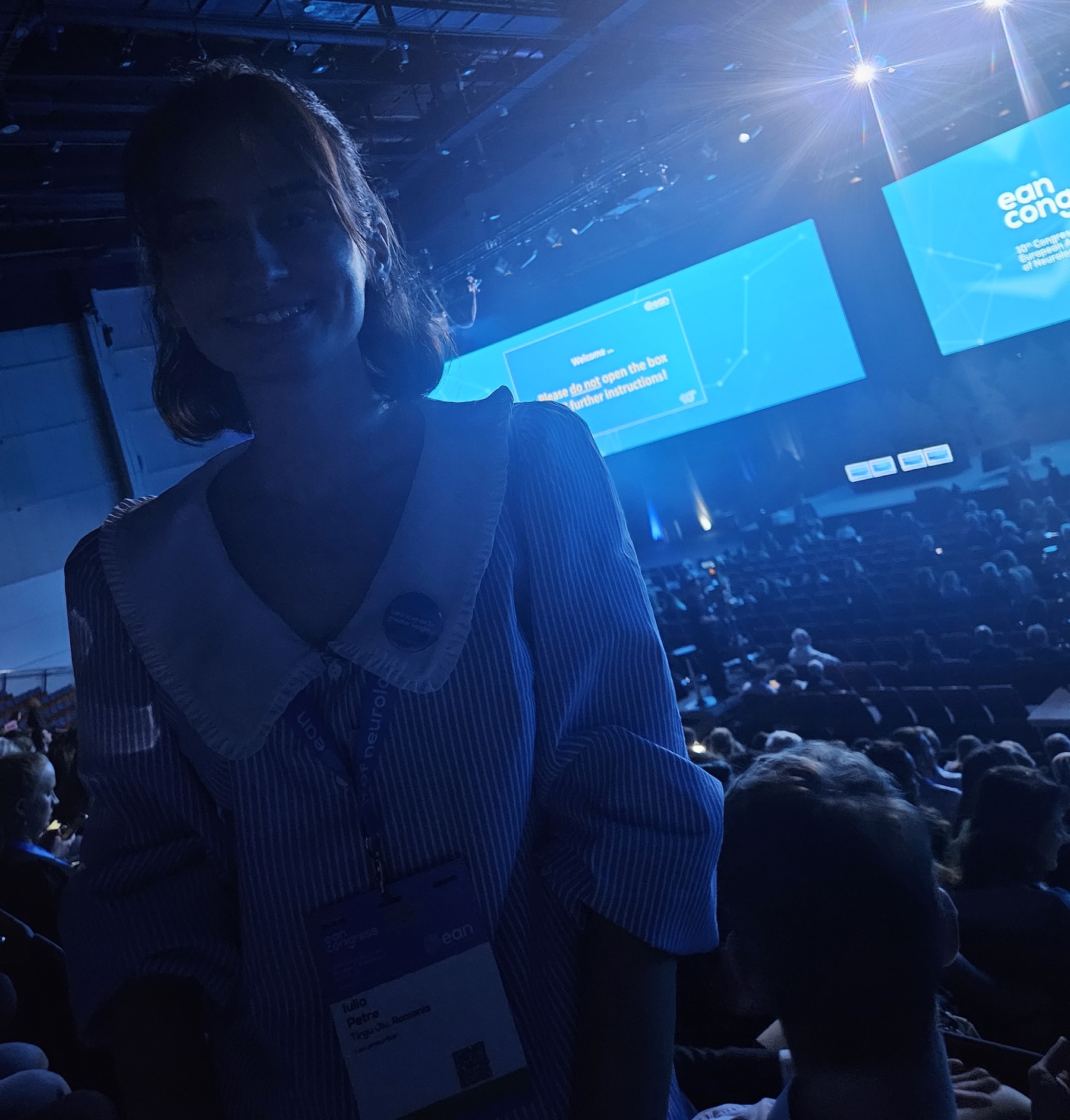 Dr. Iulia Petre, medic neurolog, la un congres al European Academy of Neurology (EAN) desfășurat la Helsinki